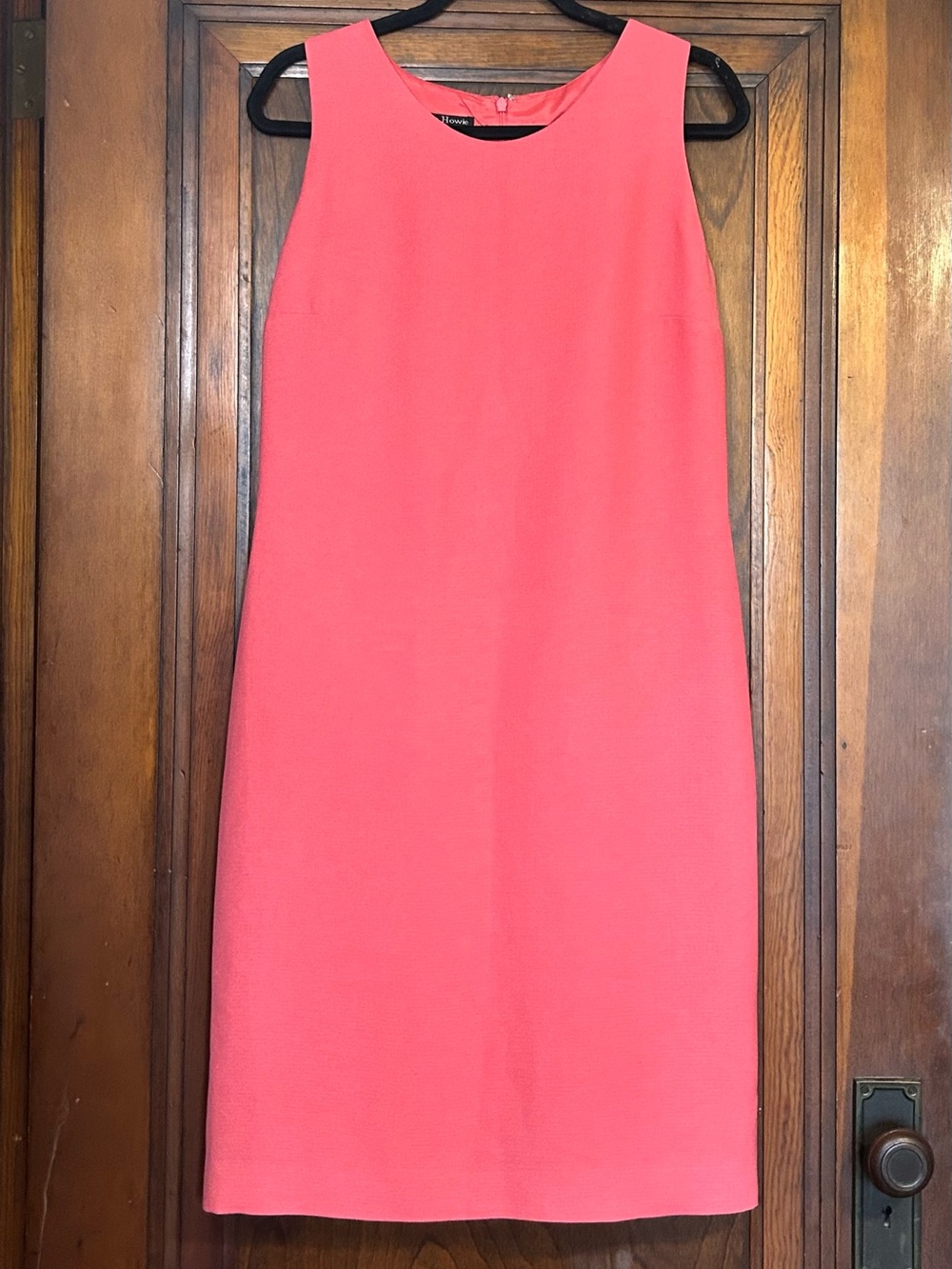 Cynthia Howie Maggy Boutique Coral Pink Sleeveless Sheath Dress Size 12